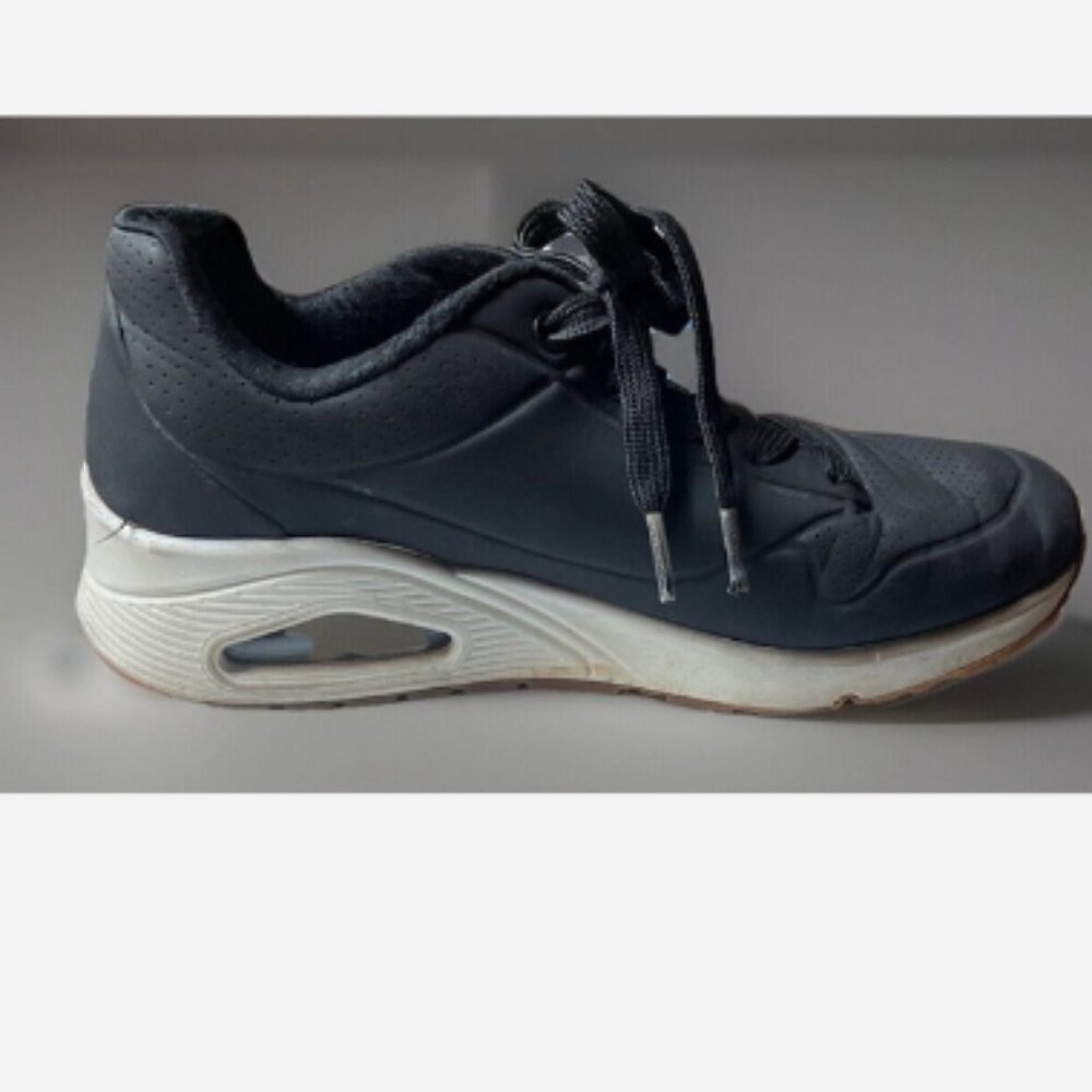 Skechers Women's Uno- Stand On Air Sneaker Size 7 Memory Foam Flexible Black - Picture 2 of 5